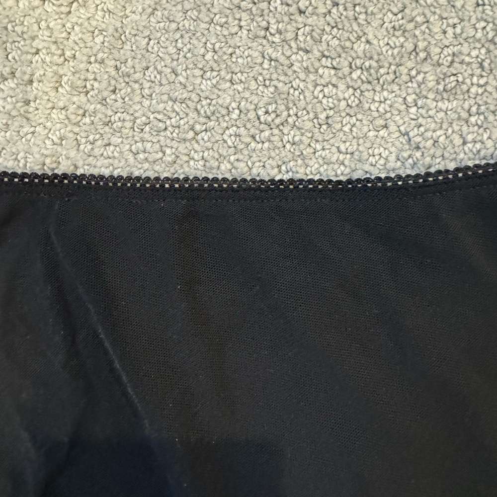 Black Sheer Fabric with Textured Detail